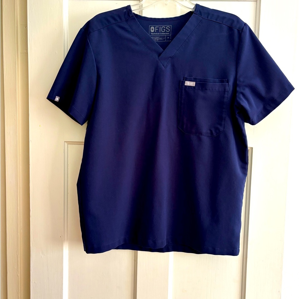 FIGS Navy Blue V-Neck Scrub Top